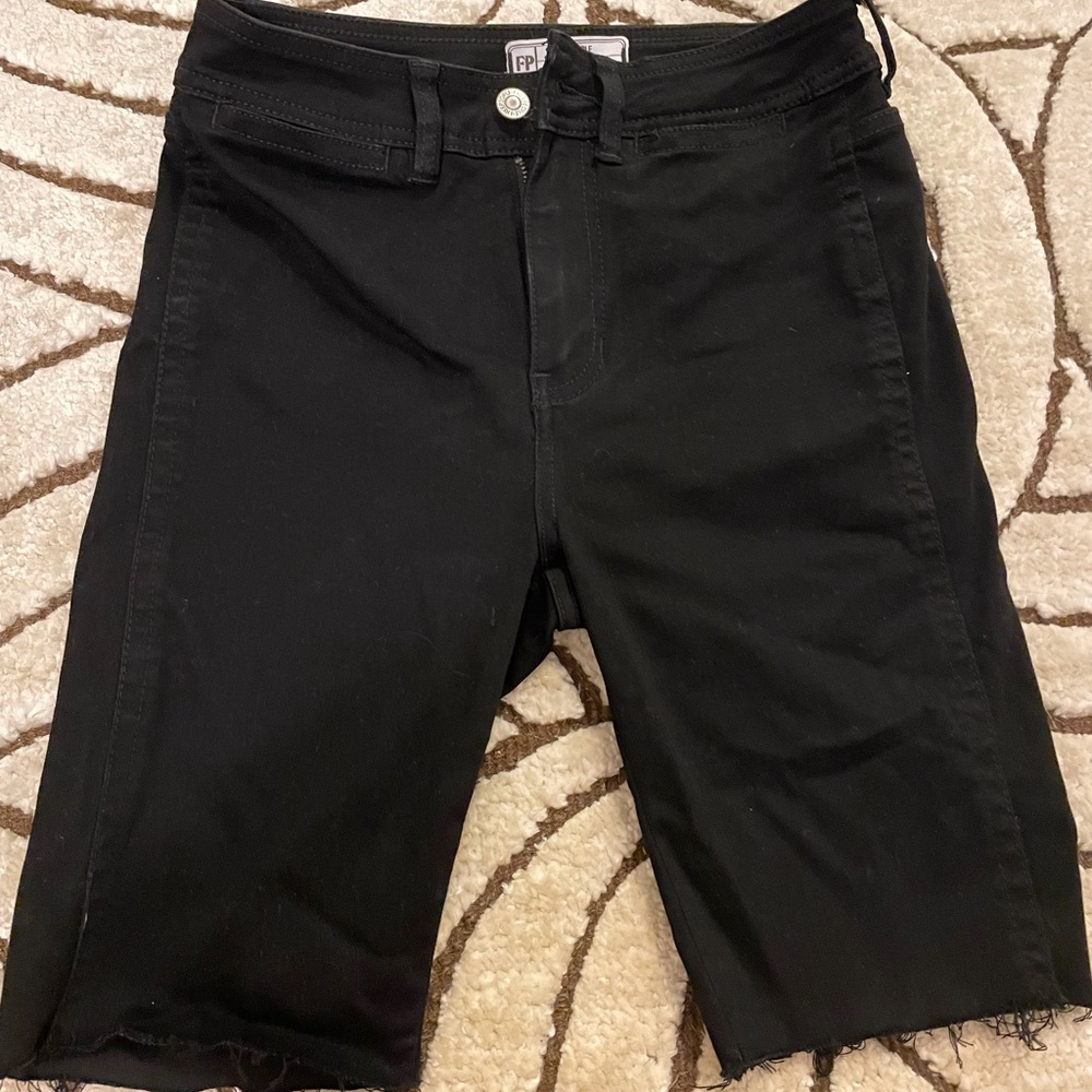 Free people Black size 4/26 jean bike shorts